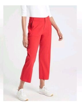 Athleta Tribeca Utility Straight Leg Pants - Size 16 - Red (#446630)